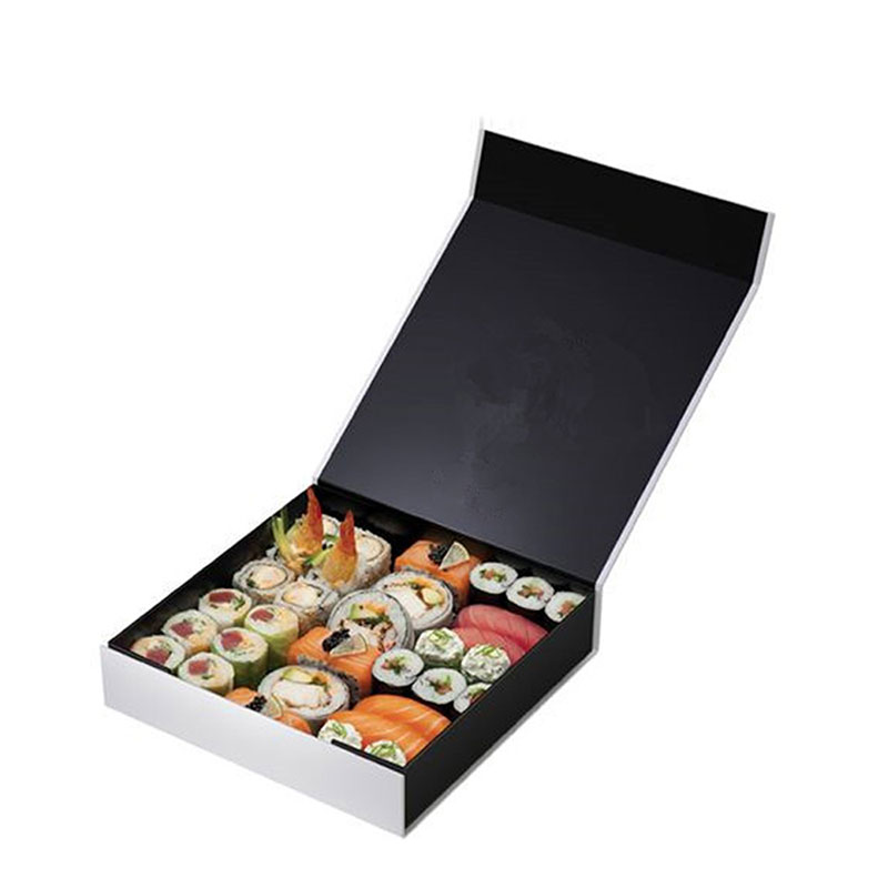 Custom High Quality Big Black Paper Japanese Sushi Box