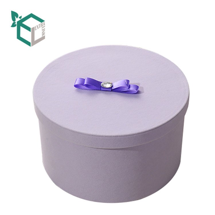 Cheap Purple Flower Box Round With Small MOQ