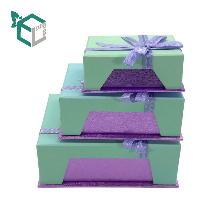 Fancy Paper Jewellery Gift Box With Ribbon