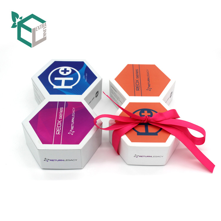 Hexagon Special Shape Gift Box With Ribbon Packaging Box