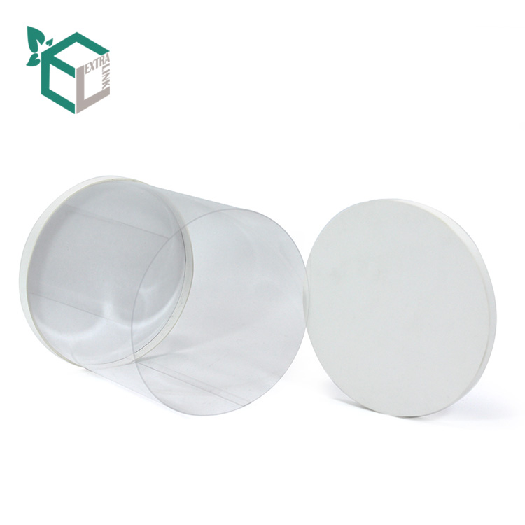 Cheap White Paperboard Bottom Tube With PVC Windows