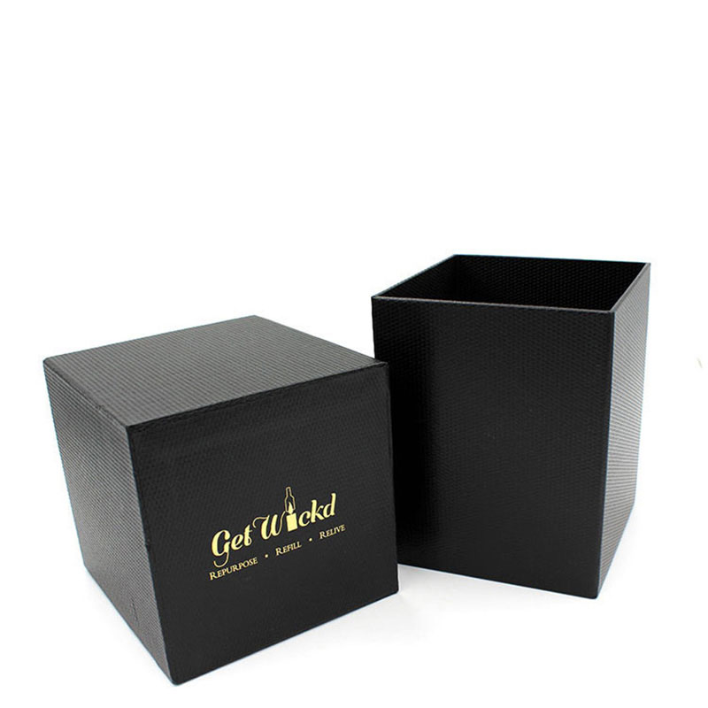 Custom Luxury Black Gift Paper Scent Candle Boxes Packaging Luxury Packing  Candle Packaging Box For Candle